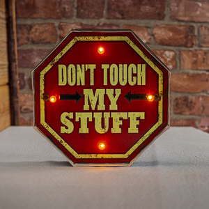RETRO metalinė iškaba LED Don't Touch Forever Light