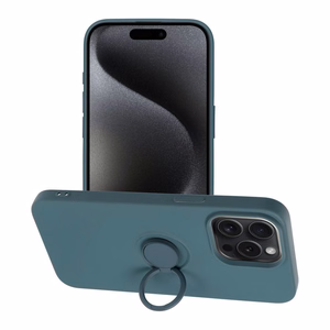 SILIKONINIS ŽIEDAS dėklas telefonui IPHONE 15 Pro Max žalias