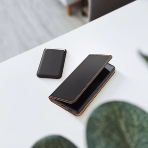SMART PRO knygos tipo odinis dėklas telefonui XIAOMI Redmi Note 11 Pro / 11 Pro 5G juodas