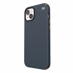 Speck Presidio2 Pro case for iPhone 15 Plus / 14 Plus, with Microban antimicrobial protection, Charcoal / Cool Bronze / Slate