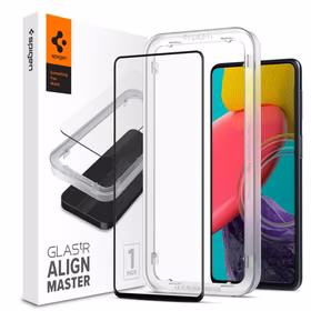 Spigen ALM Glass FC grūdintas stiklas Samsung Galaxy M53 5G - juodas