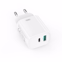 XO wall įkroviklis CE29 PD 20W 1x USB-C 1x USB baltas