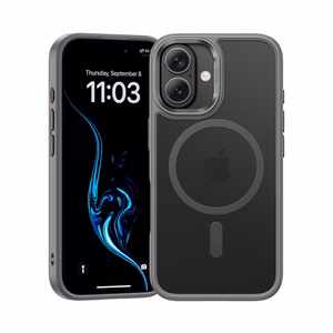 Benks Magnētinis Mist dėklas su metalo rėmu iPhone 16 pilkas