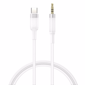 XO garso laidas NB-R279B USB-C - jack 3,5mm 1,0m, baltas