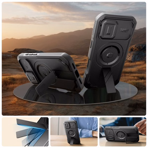 Tech-Protect Kevlar Magnetinis dėklas telefonui iPhone 17 - Juodas