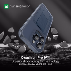 Amazing Thing Titan Pro Mag piniginės dėklas 10FT IP156.7PTWBU Iphone 15 Pro Max tamsiai mėlyna su stovu