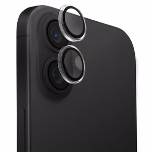 Uniq Optix skaidri kameros objektyvo apsauga iPhone 16 / 16 Plus su aplikatoriumi - skaidrus juodas
