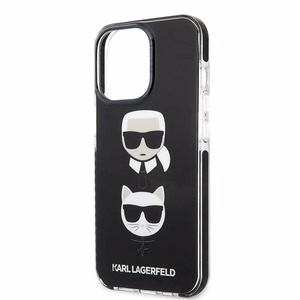 Karl Lagerfeld Karl&Choupette Head dėklas iPhone 13 Pro Max - juodas
