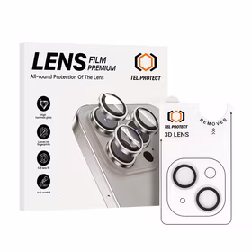Apsauginis stiklas kameros lęšiams Tel Protect 3D Lens ant kameros Iphone 15/15 Plus skaidrus (2 vnt.)