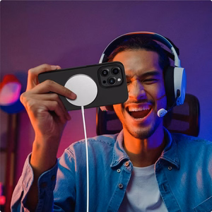 Tech-Protect Silikoninis Magnetinis dėklas telefonui iPhone 13 / 14 - Juodas