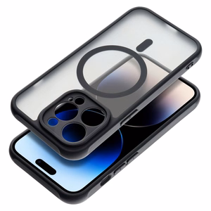 „Full Matte Mag Cover“ dėklas, skirtas „iPhone 17 Pro / 18 Pro“, suderinamas su „MagSafe“ – juodas