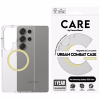 CARE by PanzerGlass Flagship Urban Combat Chardonnay QI dėklas Samsung Galaxy S25 Ultra - skaidrus