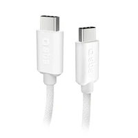 SBS TECABLETISSUETCCG USB-C - USB-C 1,5 m 60W pintas kabelis - pilkas