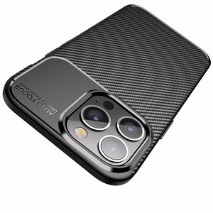 Чехол iPhone 14 PRO Carbon Premium черный