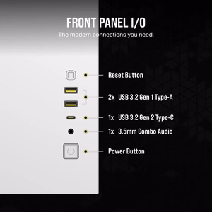 Corsair 2500X RGB Micro Tower baltas