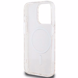 Guess IML GCube MagSafe dėklas telefonui iPhone 15 Pro Max - rožinis