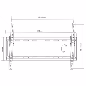 MACLEAN MC-605 TV laikiklis 32–80" MACLEAN MC-605 MAX VESA 600x400 55 kg