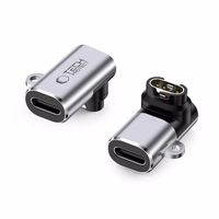 Tech-Protect Ultraboost USB-C kampinis adapteris Garmin laikrodžiui - pilkas