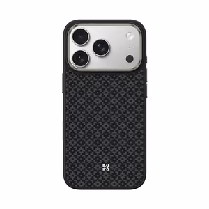 "Benks" magnetinis šarvas "Pro Armor Grid Kevlar korpusas su metaliniu rėmeliu 600D (Y069), skirtas "Iphone 17 Pro", juodas