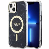 Guess GUHMP14MPCUMAK iPhone 14 Plus 6.7" Dėklas telefonui juodas marmuras magnetinis
