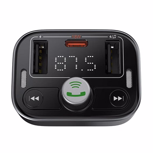 „Baseus S-09 Pro“ FM siųstuvas su „Bluetooth“ (juodas)