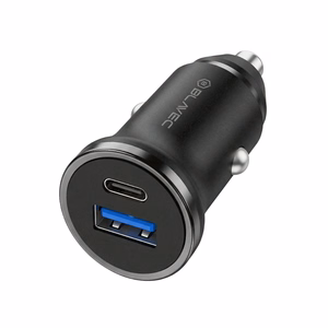 Blavec Automobilinis įkroviklis BS-01B-C Road - USB + Type C - QC 3.0 18W PD 20W su Type C to Type C cable (CCBS01BCR-UCB) juodas