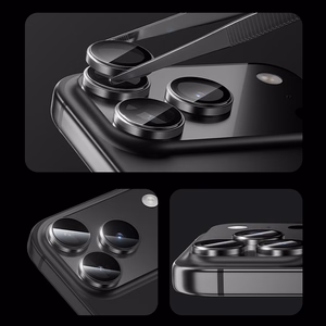 Benks Grūdintas stiklas Glass Warrior metalinis objektyvo apsauginis stiklas kamerai Iphone 17 (lęšio 2 vnt.) juodas