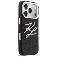 Karl Lagerfeld IML Glitter KL Diamond Logo Dėklas for iPhone 17 Pro - juodas