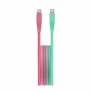 Setty кабель USB-C - USB-C 1,5 м 3A KGC-C-1.5320 бирюзово-розовый градиент