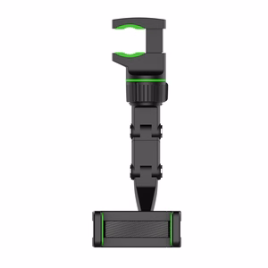 Reguliuojamas išmaniojo telefono laikiklis automobilio galinio vaizdo veidrodėlyje