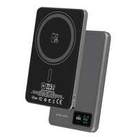 Blavec Išorinė baterija 5000mAh BJ-03 Itin Plona 7,8mm - Type C - 22,5W magnetinė Magsafe 3 in 1 (PBBJ03-MC5G) pilka