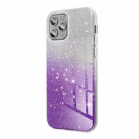 Blizgus dėklas telefonui IPHONE 11 Pro skaidrus violetinis