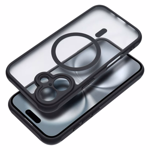 FULL MATTE MAG COVER dėklas telefonui, suderinamas su MagSafe, skirtas IPHONE 16 juodas
