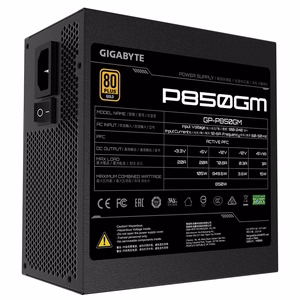 Gigabyte P850GM maitinimo blokas 850 W 20+4 pin ATX ATX Juoda
