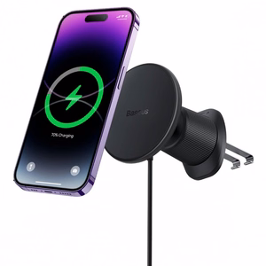 Automobilinis laikiklis-įkroviklis Baseus CW01 MagSafe 15W juodas C40141001111-00