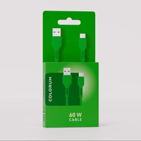 COLORUM laidas USB-A - USB-C 1,8m 3A CK60-AC-04 xGreen