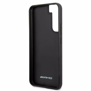 AMG Leather Debossed Lines dėklas telefonui Samsung Galaxy S22+ - Juodas