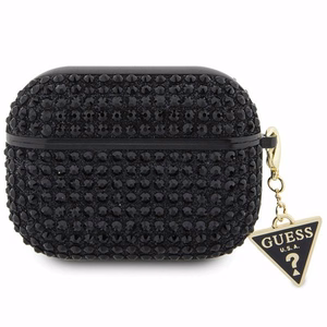 Guess Rhinestone Triangle AirPods Pro deklas - juodas