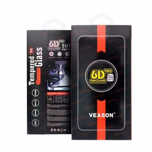 6D Pro Veason grūdinto stiklo ekrano apsauga iPhone XR / 11, juodas