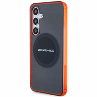 AMG skaidrus dviejų spalvų MagSafe dėklas telefonui Samsung Galaxy S24 - juodas