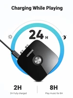 Bluetooth adapteris imtuvas Ugreen CM123 2xRCA/AUX Bluetooth 5.0 juodas (30445)