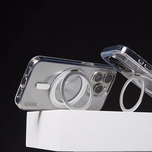 CARE by PanzerGlass Funkcinis dėklas telefonui su stovu iPhone 16 6.1" sidabrinis/sidabrinis Magnetinis 1325