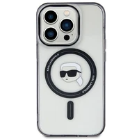 Karl Lagerfeld KLHMP15XHKHNOTK iPhone 15 Pro Max 6.7" skaidrus kietas dėklas IML Karl's Head MagSafe