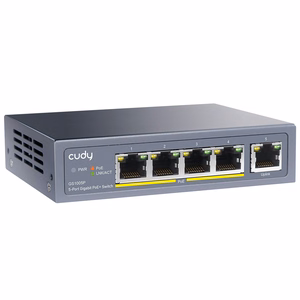 Cudy GS1005P tinklo komutatorius Gigabit Ethernet (10/100/1000) Maitinimas per Eternetą (PoE) Pilka
