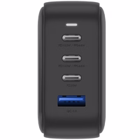 ENERGEA tinklo įkroviklis 1xUSB+3xUSB-CPD-PPS-QC 3.0 100W 3C1A juodas/black US+EU Travelite GAN100