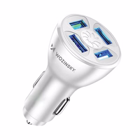 Wozinsky WCCAW 50W 4x USB-A QC automobilinis įkroviklis - baltas
