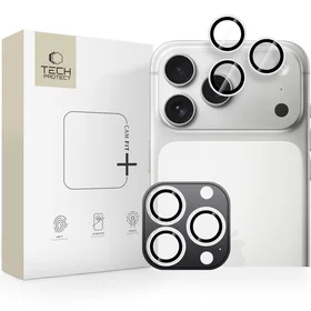 Tech-Protect Camring Fit+ kameros dangtelis, skirtas iPhone 14 Pro / Max / 15 Pro / Max / 16 Pro / Max / 17 Pro / Max – sidabrinis