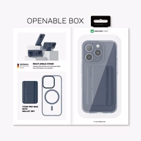 Amazing Thing Titan Pro Mag piniginės dėklas 10FT IP156.1PTWBU Iphone 15 Pro tamsiai mėlyna su stovu