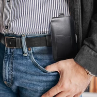 ROYAL - Odinė universali diržo kišenė / juoda - Dydis 2XL+platus - SAMSUNG A12 / NOTE 9 / XIAOMI REDMI NOTE 10 PRO