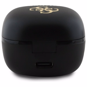 "Guess" "Bluetooth" ausinės GUTWSJ144ESK TWS + prijungimo stotelė juoda/juoda Iridescent 4G Spausdintas logotipas